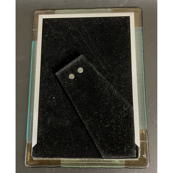 Appalachian Springs Framed Fused Glass In Watercolors Holds 4x6 Picture - Picture 3 of 7